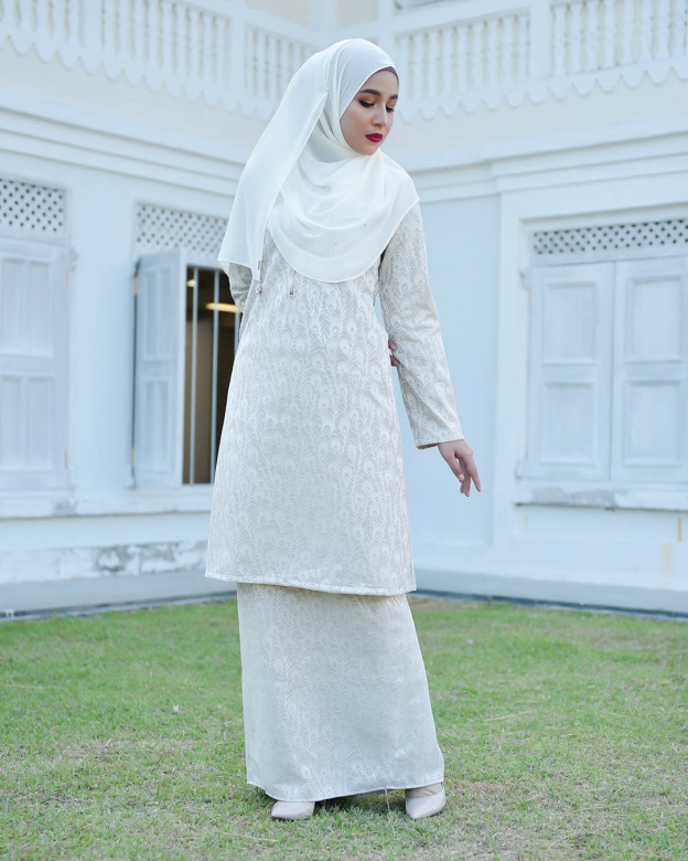 Baju Kurung Riau Lace Greece - White