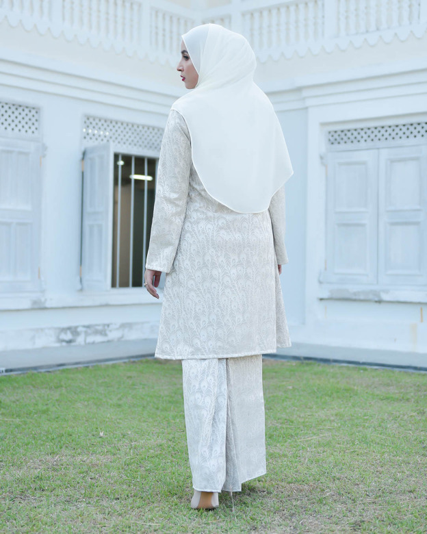 Baju Kurung Riau Lace Greece - White