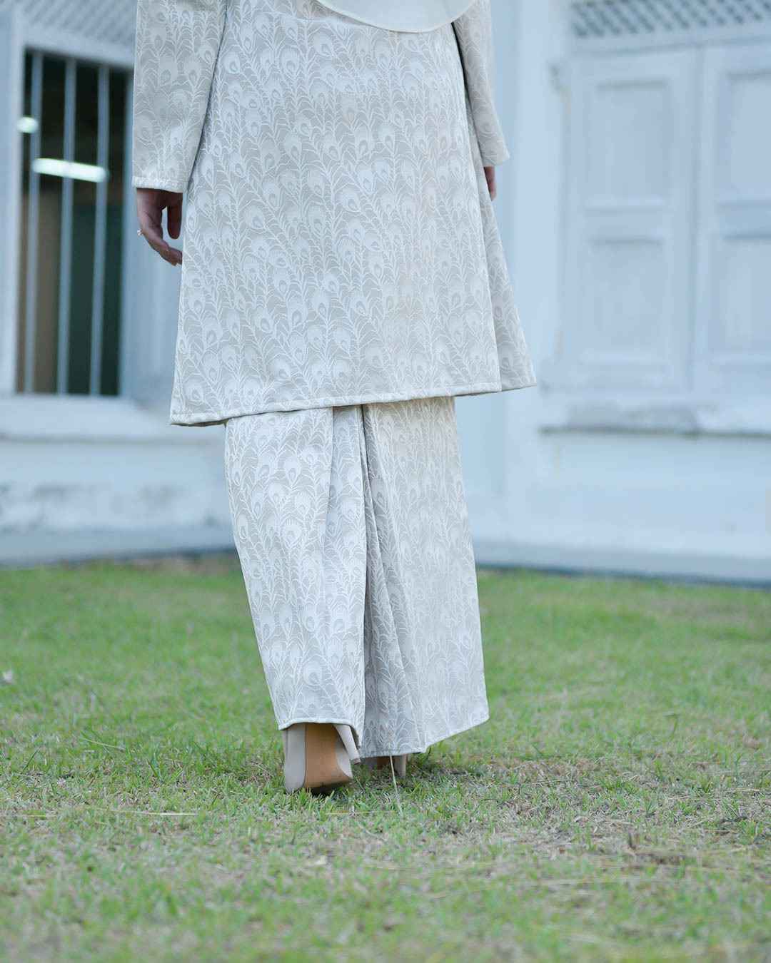 Baju Kurung Riau Lace Greece - White