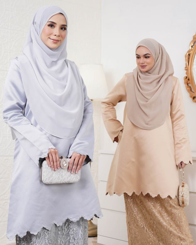 Baju Kurung Riau Sulam Nufaysya - Honey Gold