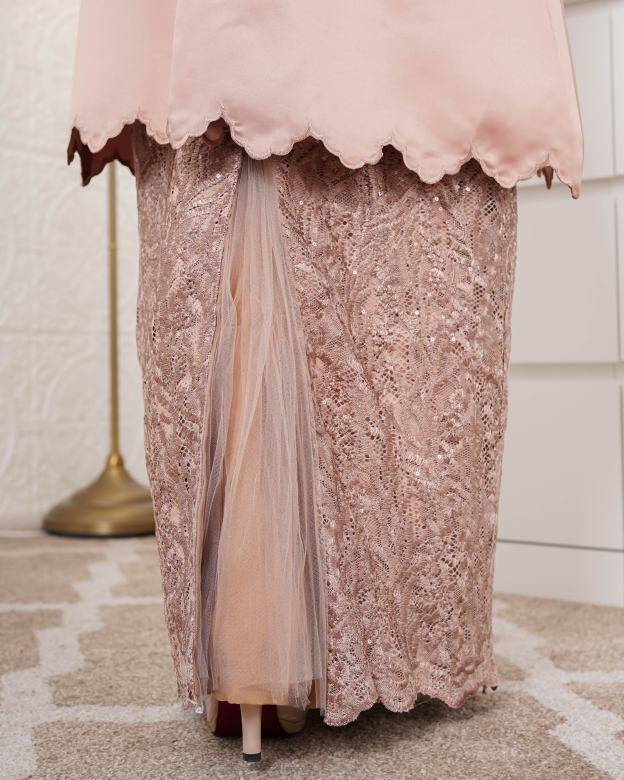 Baju Kurung Riau Sulam Nufaysya - Pecan Nude