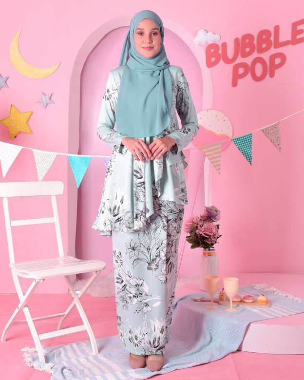 Baju Kurung Ruffle Aily - Tiffany Green