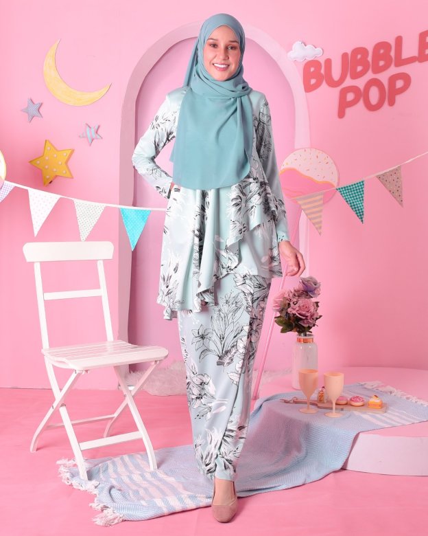 Baju Kurung Ruffle Aily - Tiffany Green