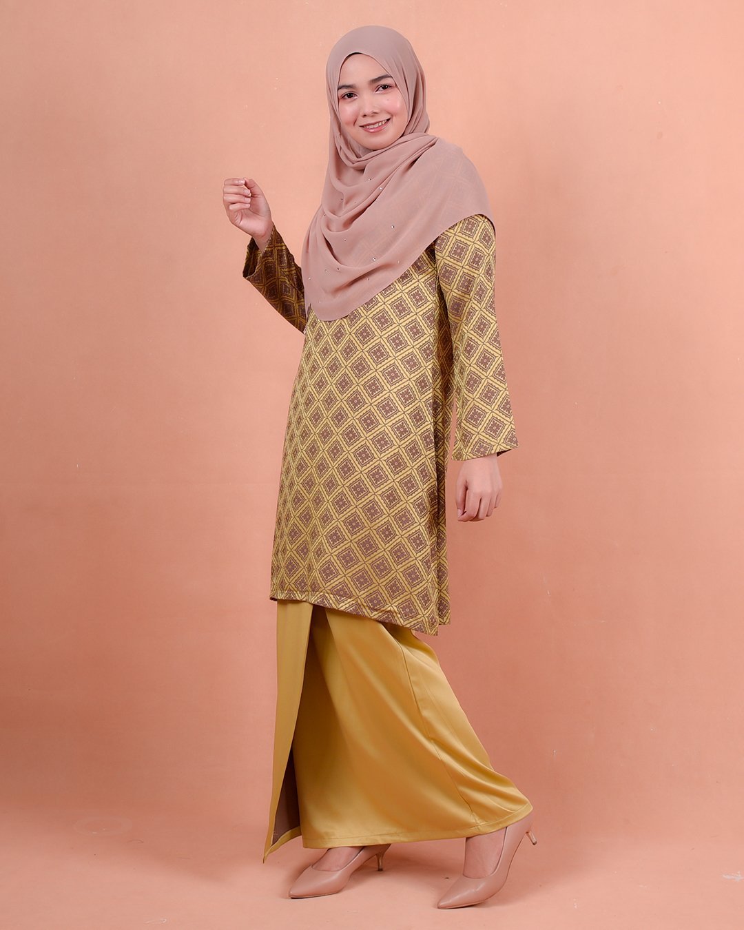 Baju Kurung Riau Songket Azmyn - Banana Yellow