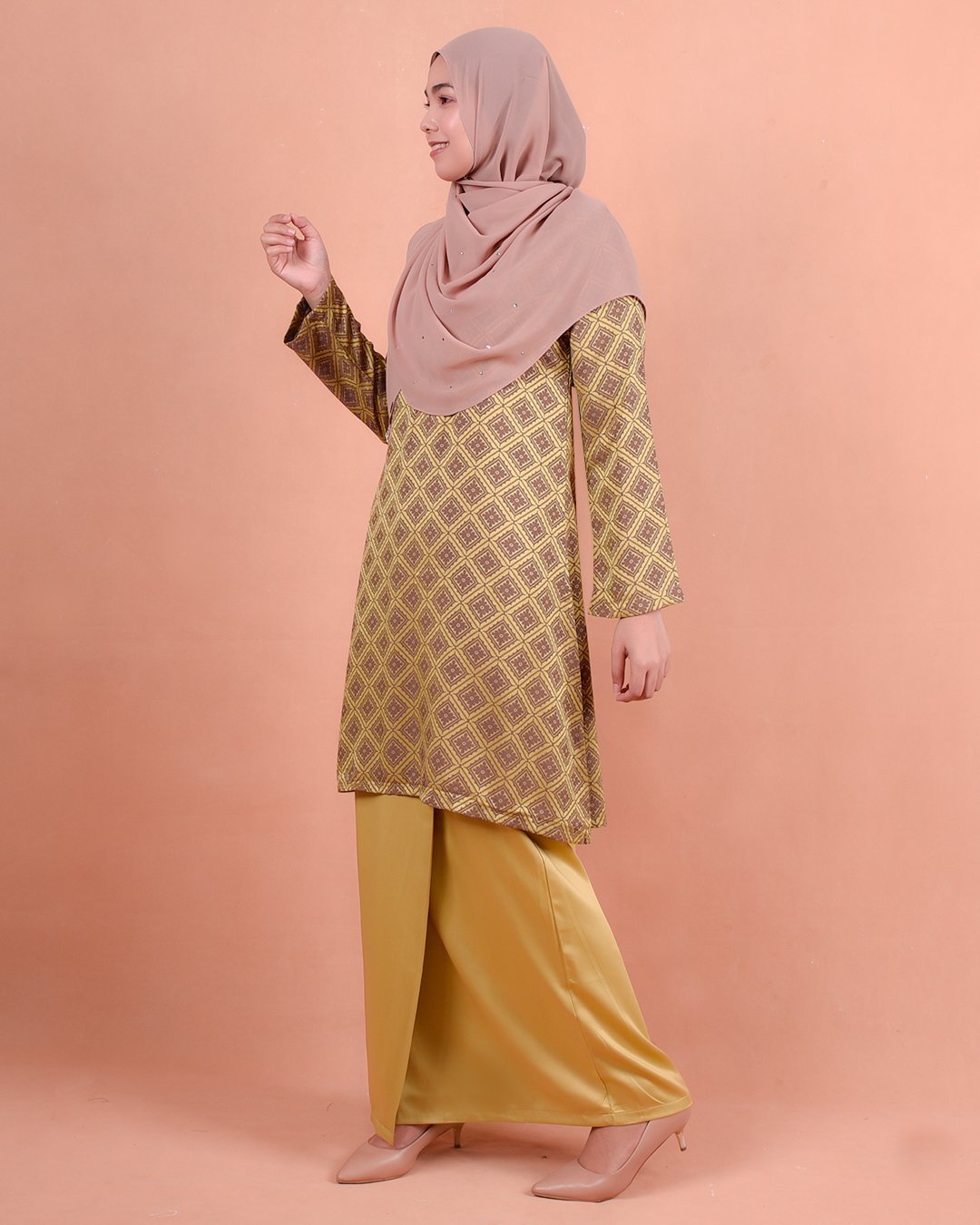 Baju Kurung Riau Songket Azmyn - Banana Yellow
