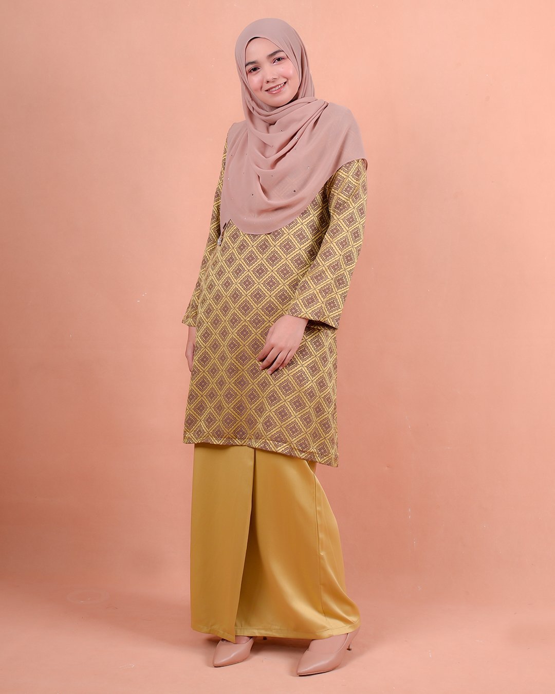 Baju Kurung Riau Songket Azmyn - Banana Yellow