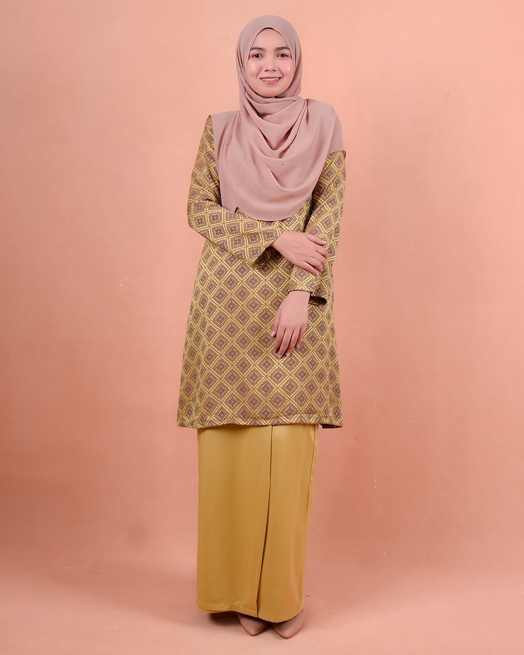 Baju Kurung Riau Songket Azmyn - Banana Yellow