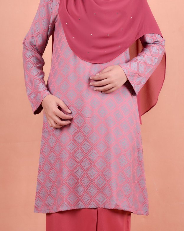Baju Kurung Riau Songket Azmyn - Berry Pink