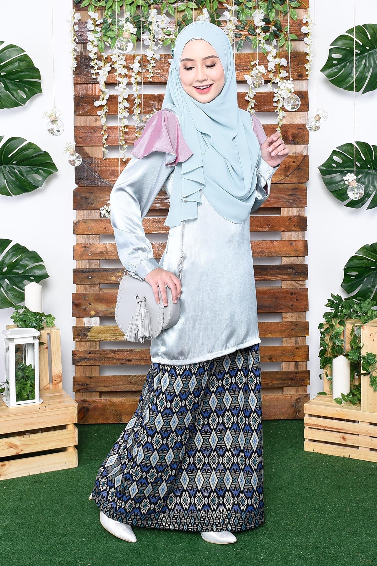 Baju Kurung Songket Wardini - Haze Grey