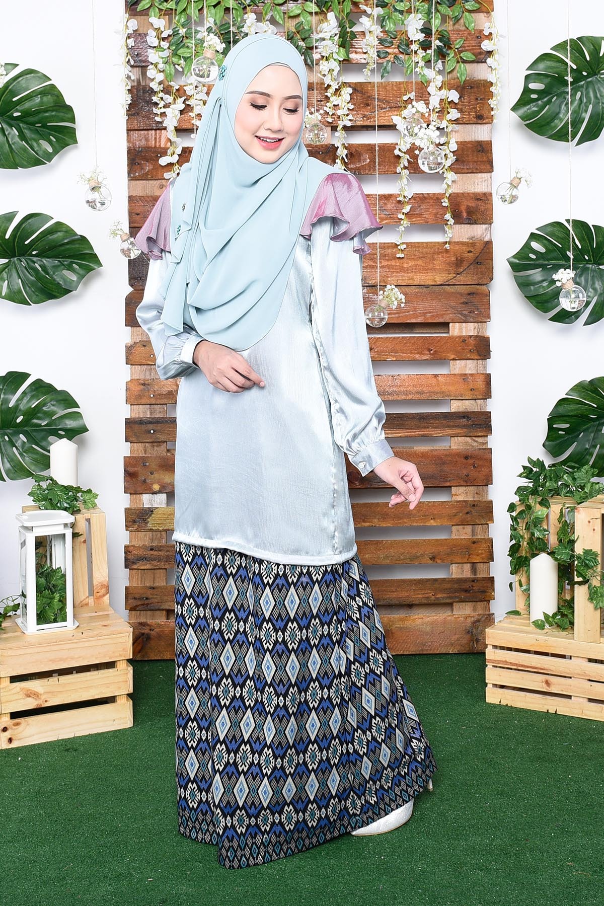 Baju Kurung Songket Wardini - Haze Grey