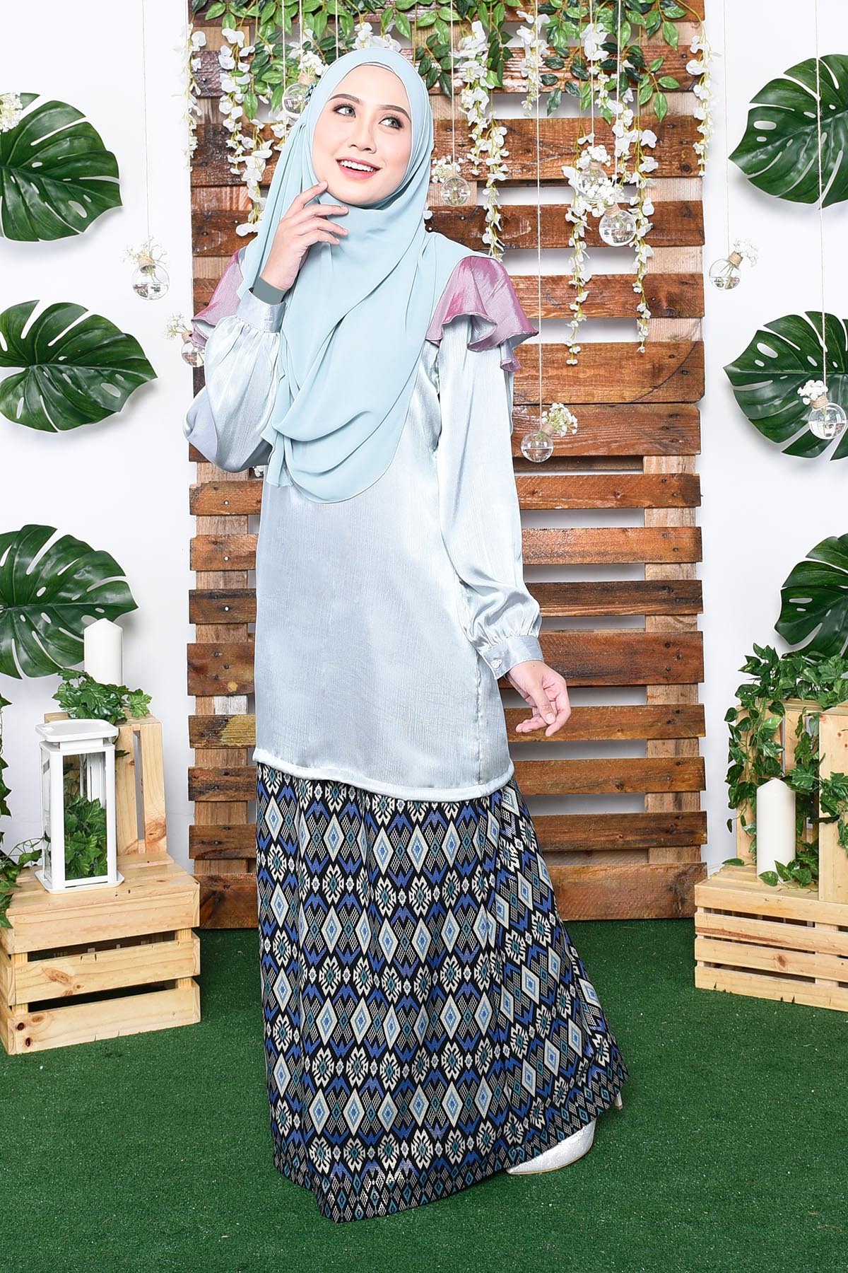 Baju Kurung Songket Wardini - Haze Grey