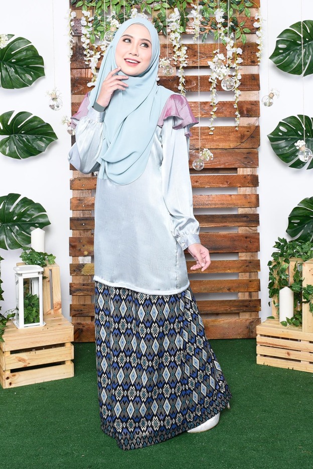 Baju Kurung Songket Wardini - Haze Grey