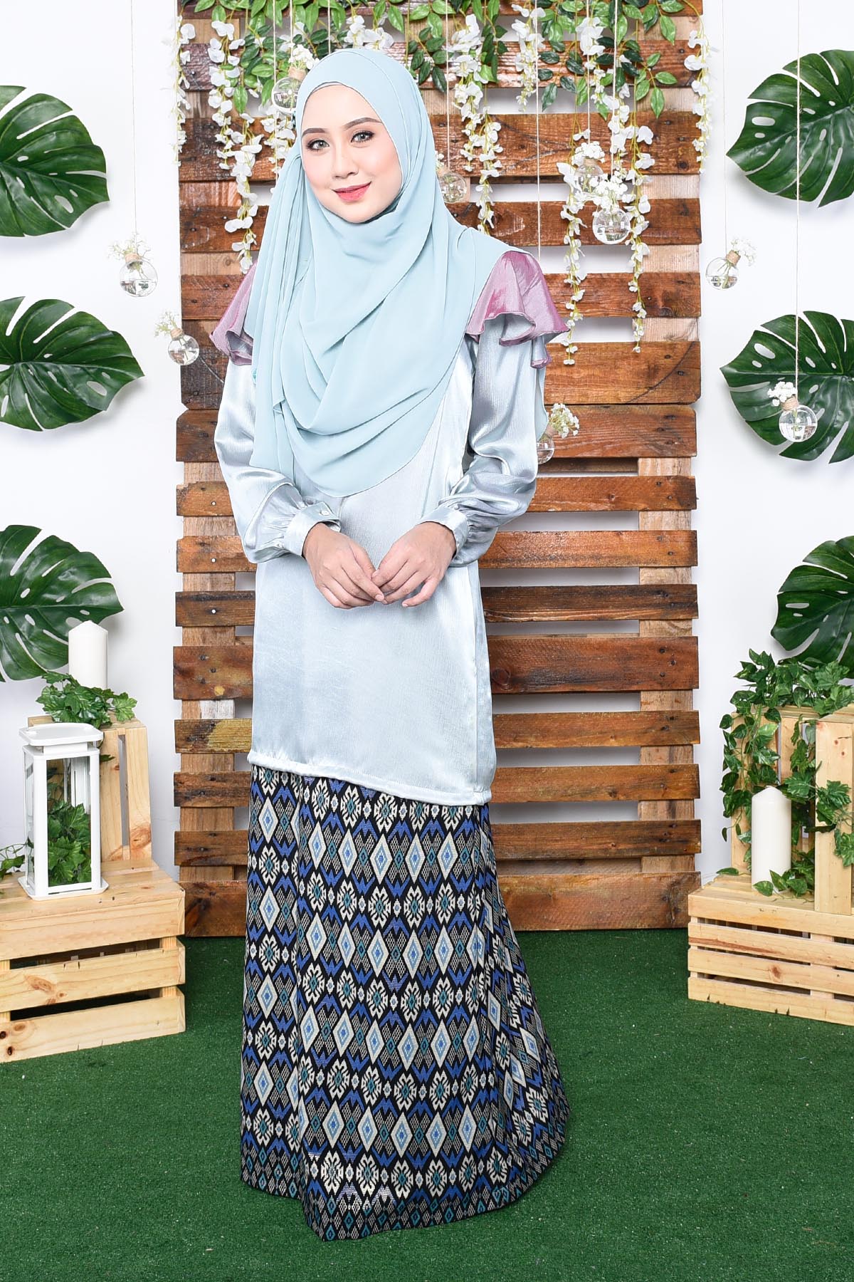 Baju Kurung Songket Wardini - Haze Grey