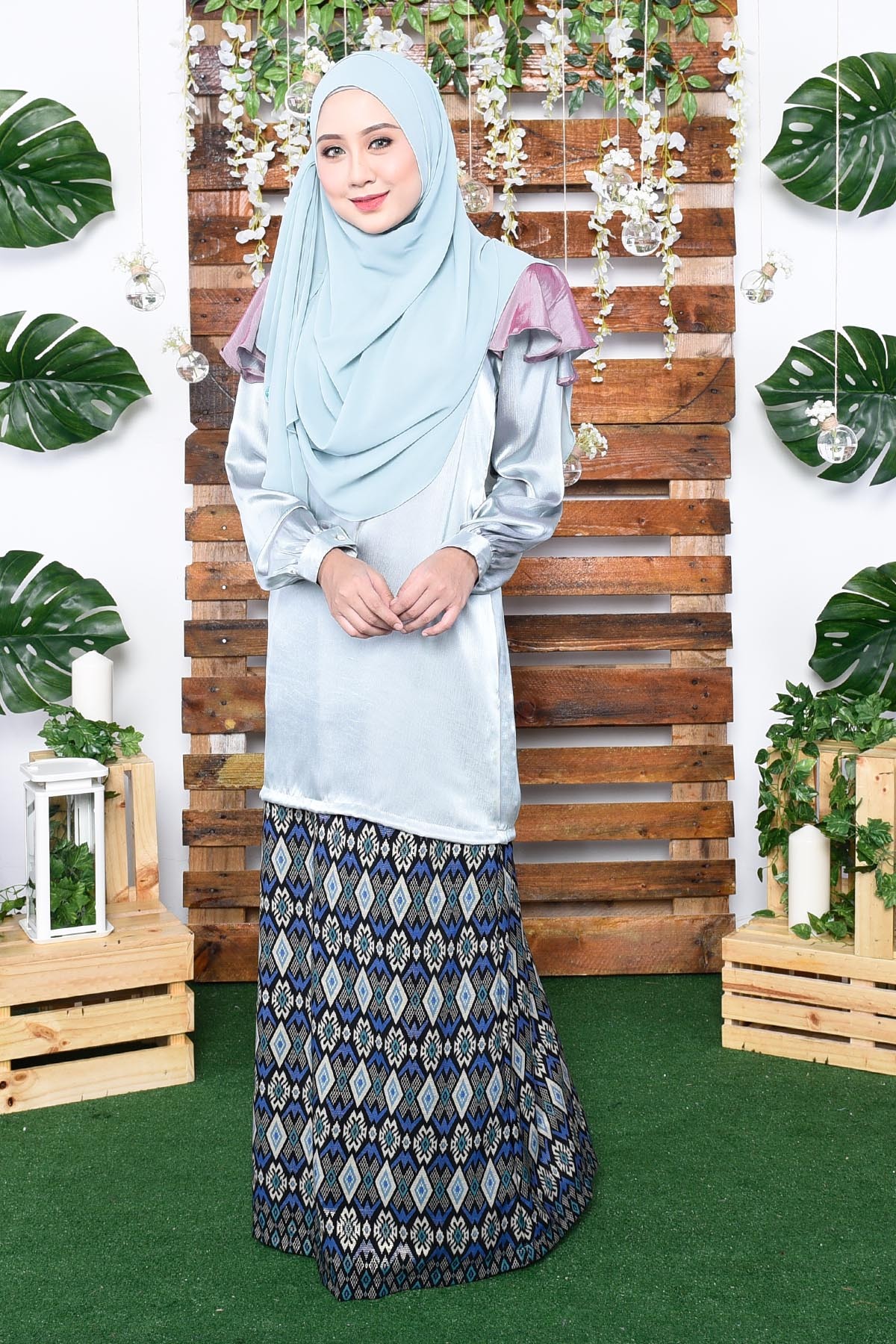Baju Kurung Songket Wardini - Haze Grey