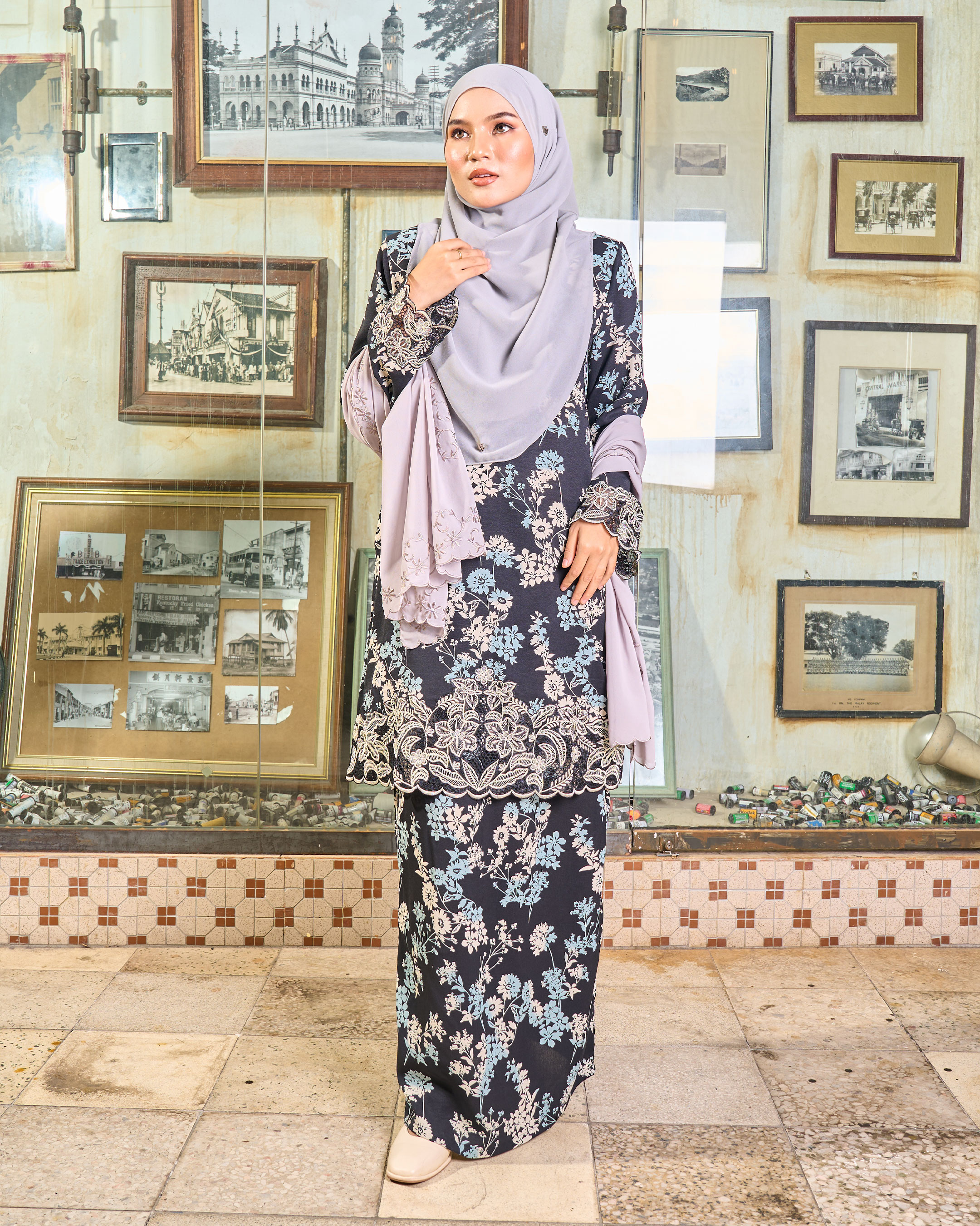 Baju Kurung Sulam Lace Aylin