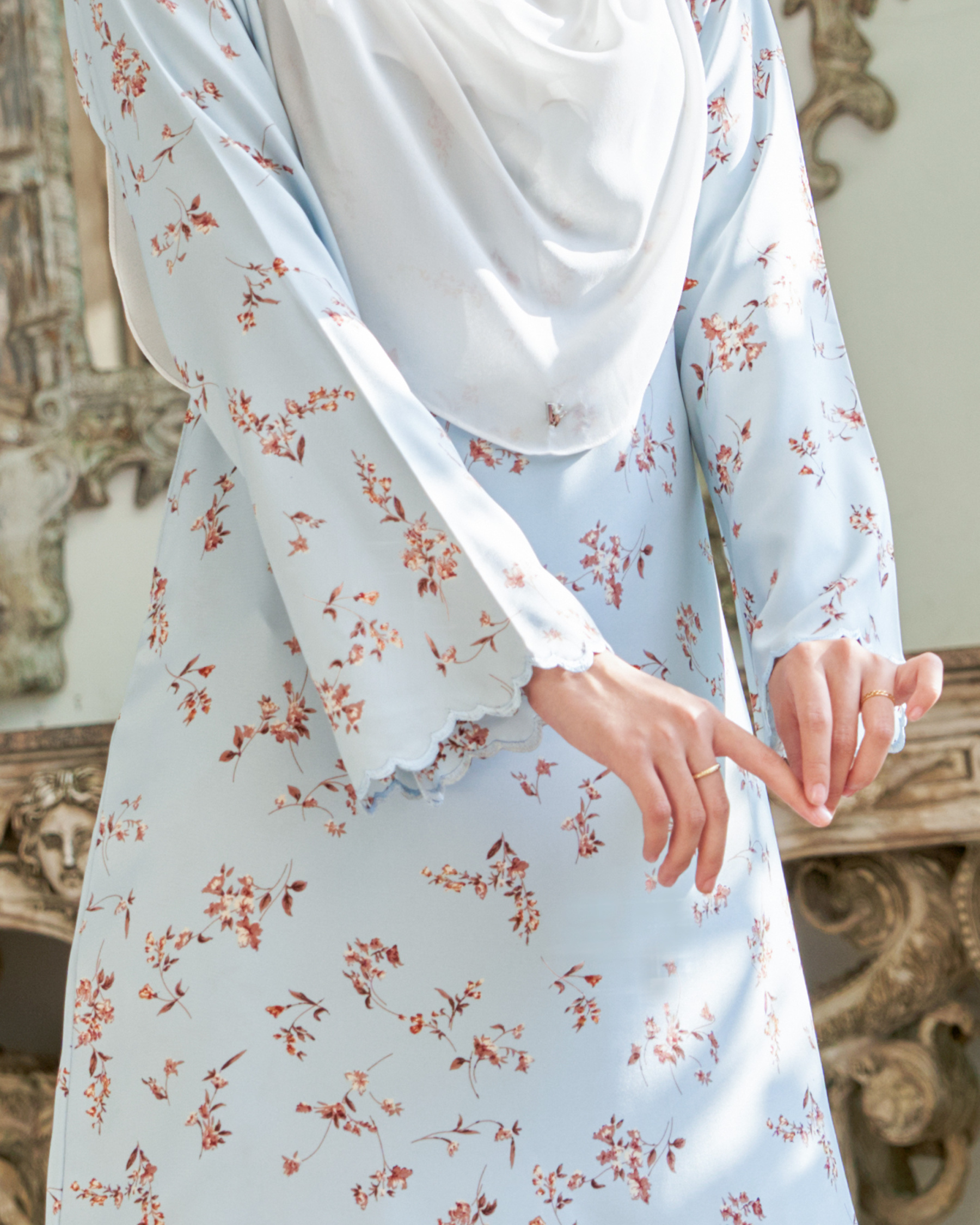 Baju Kurung Sulam Lahita Laluna X MCC - Baby Blue