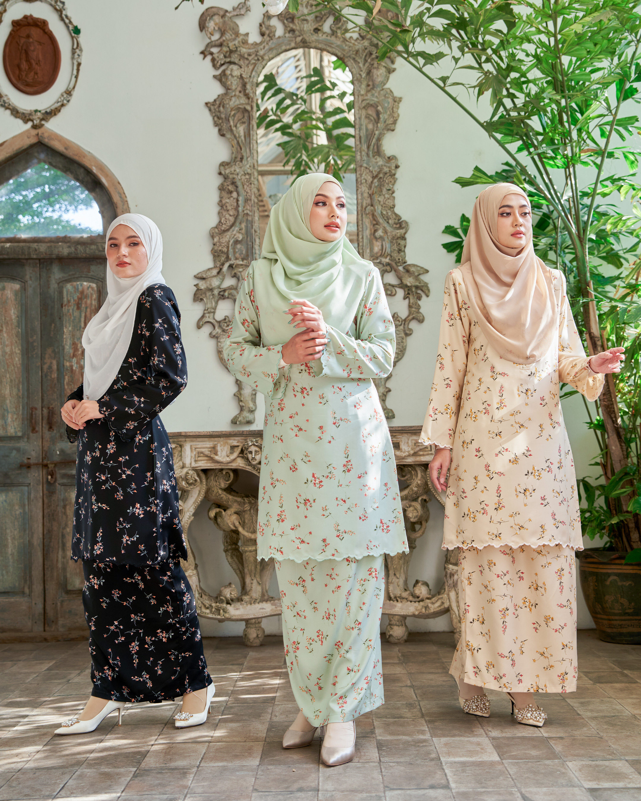 Baju Kurung Sulam Lahita Laluna X MCC - Mist Black