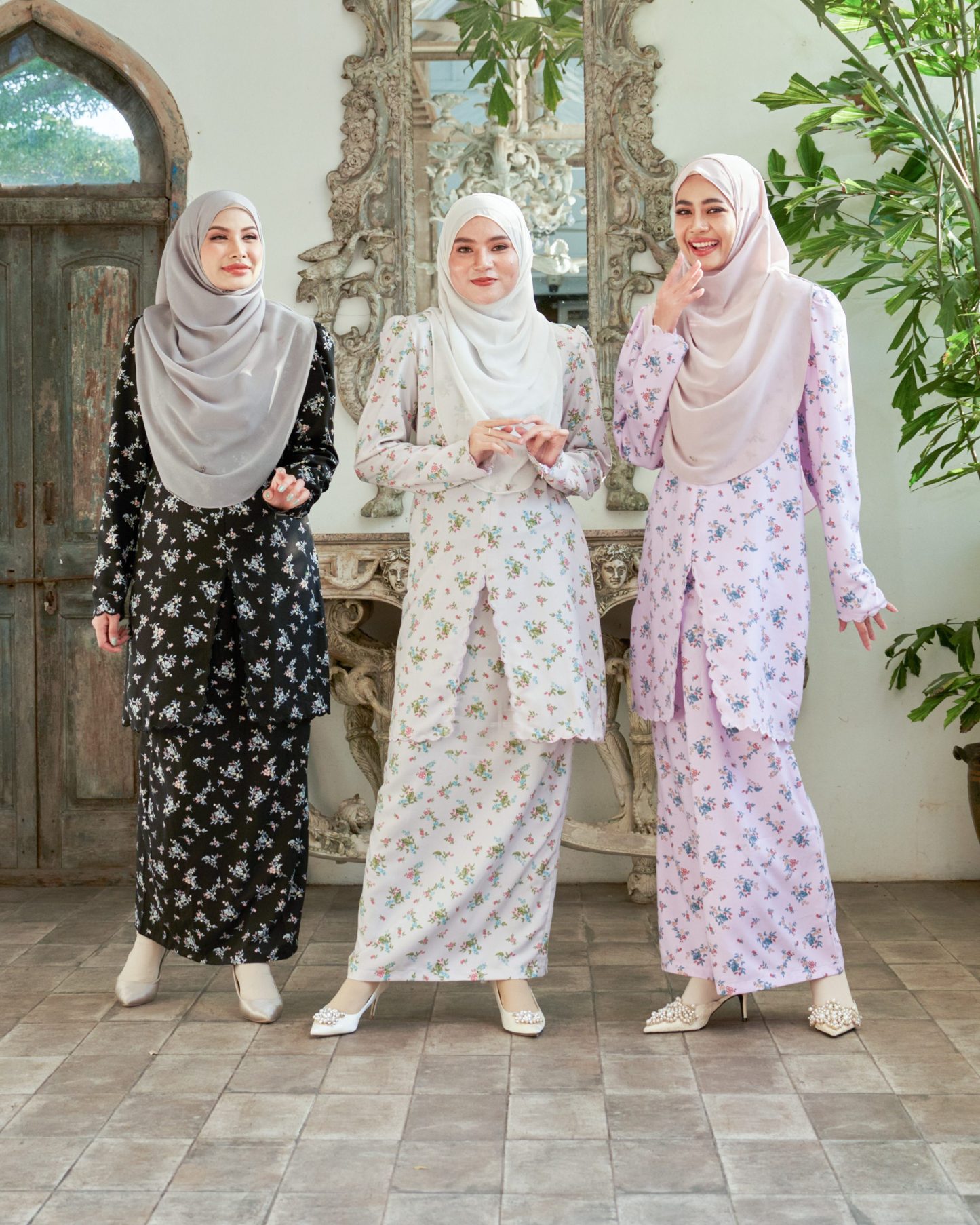 Baju Kurung Sulam Lutfia Laluna X MCC - Egg Shell