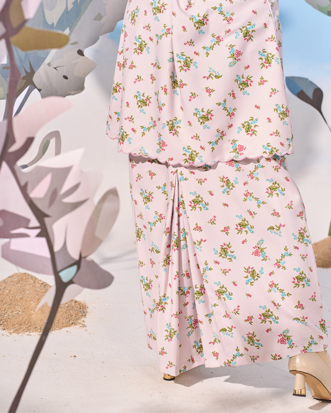 Baju Kurung Sulam Lutfia Laluna X MCC - Periwinkle
