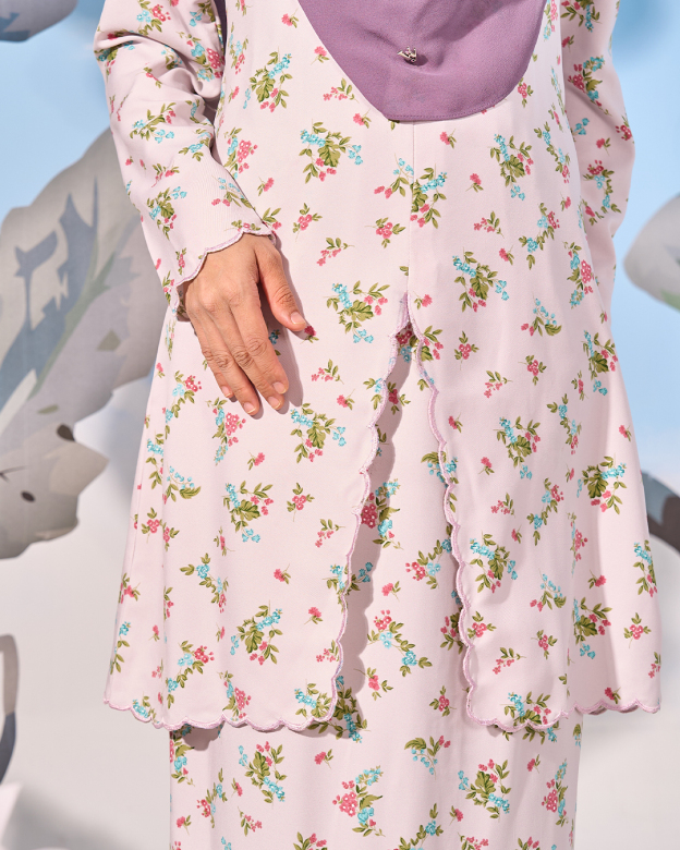 Baju Kurung Sulam Lutfia Laluna X MCC - Periwinkle