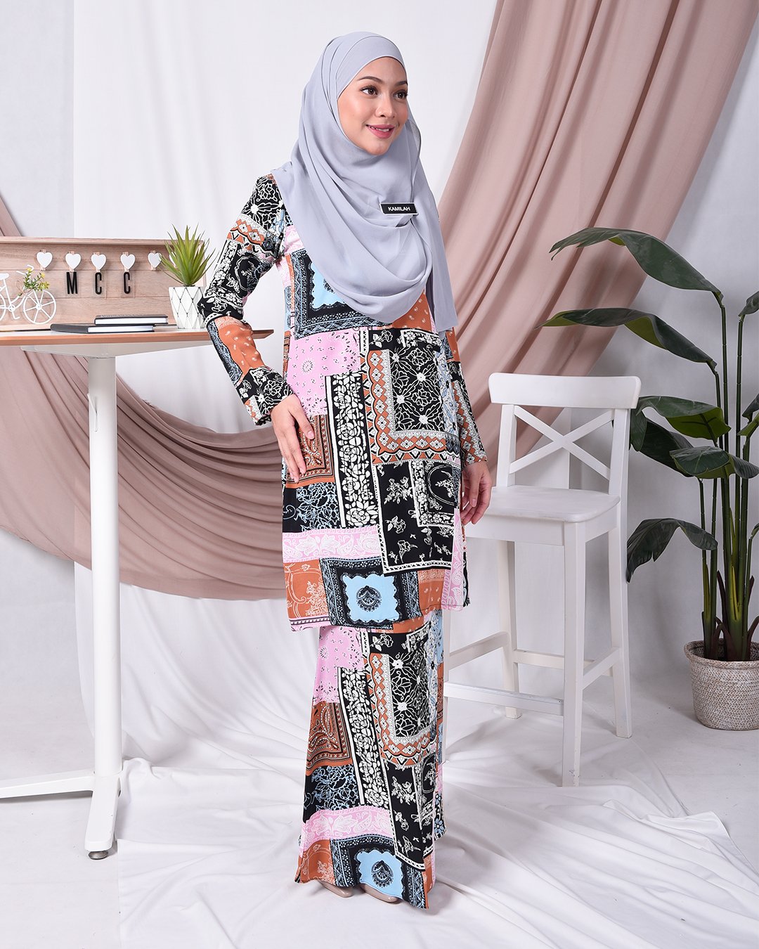 Baju Kurung Moden Tizz - Pink