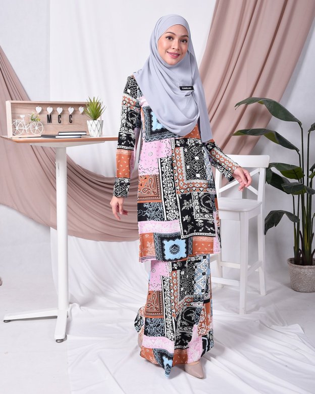 Baju Kurung Moden Tizz - Pink