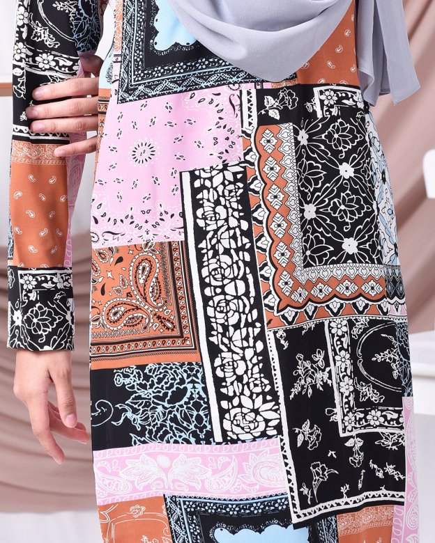 Baju Kurung Moden Tizz - Pink