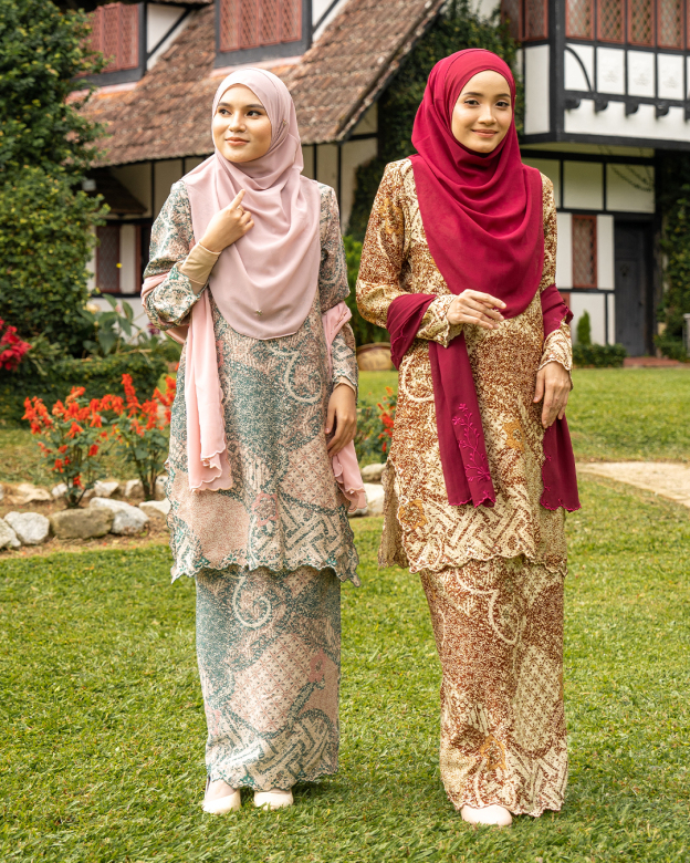 Baju Kurung Batik Ashalee - Hazelnut Brown