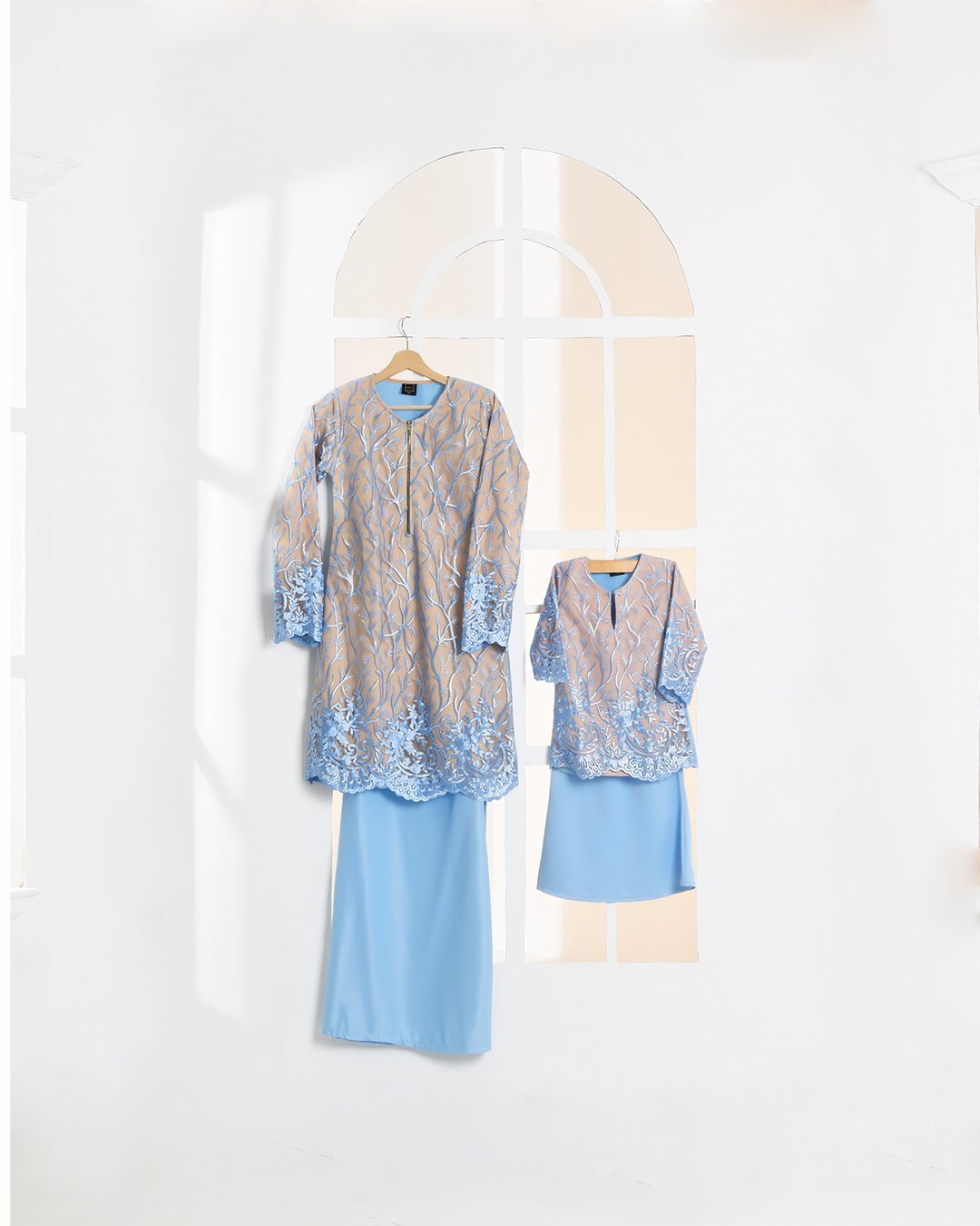 Baju Kurung Lace Aifa - Elsa Blue