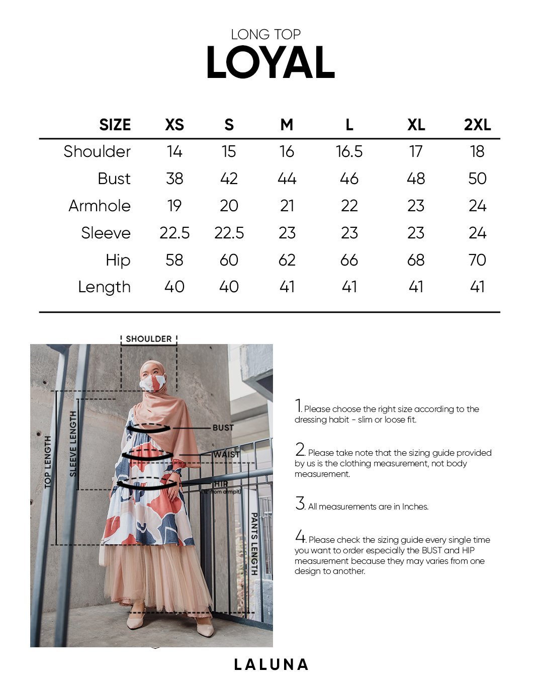 Long Top Loyal Laluna X MCC - Lotus