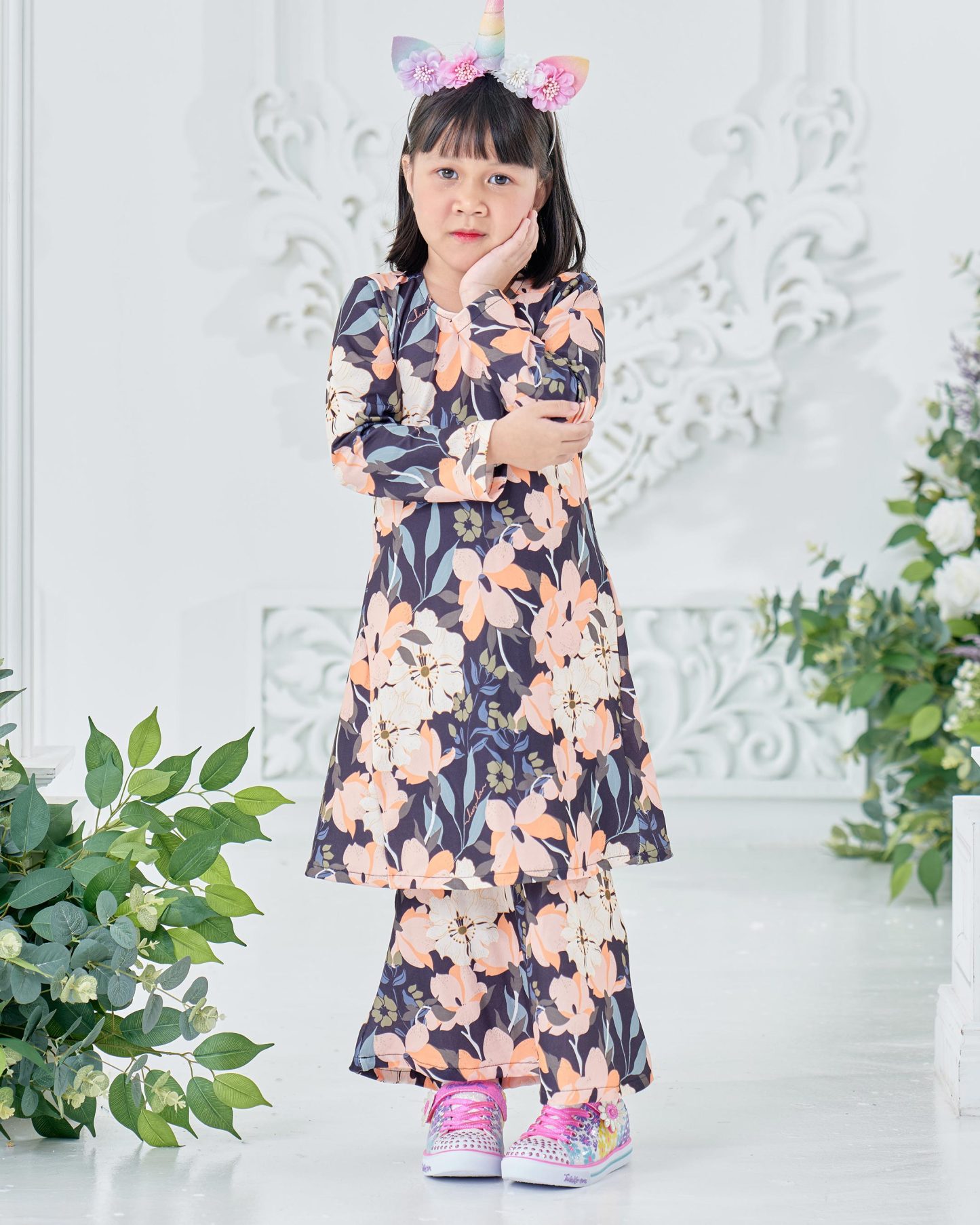Baju Kurung Pahang Laura Printed Kids 8.0