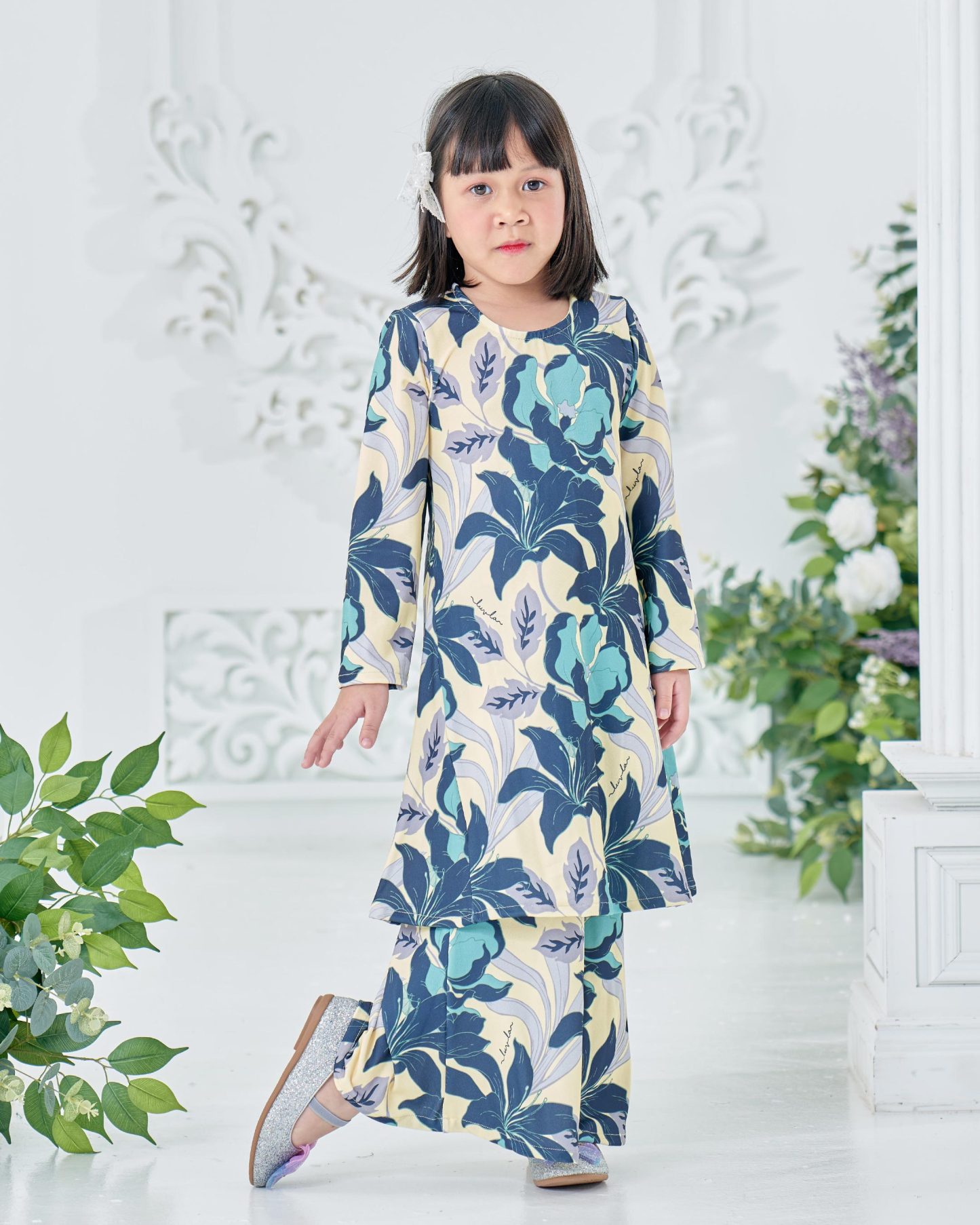 Baju Kurung Pahang Laura Printed Kids 8.0