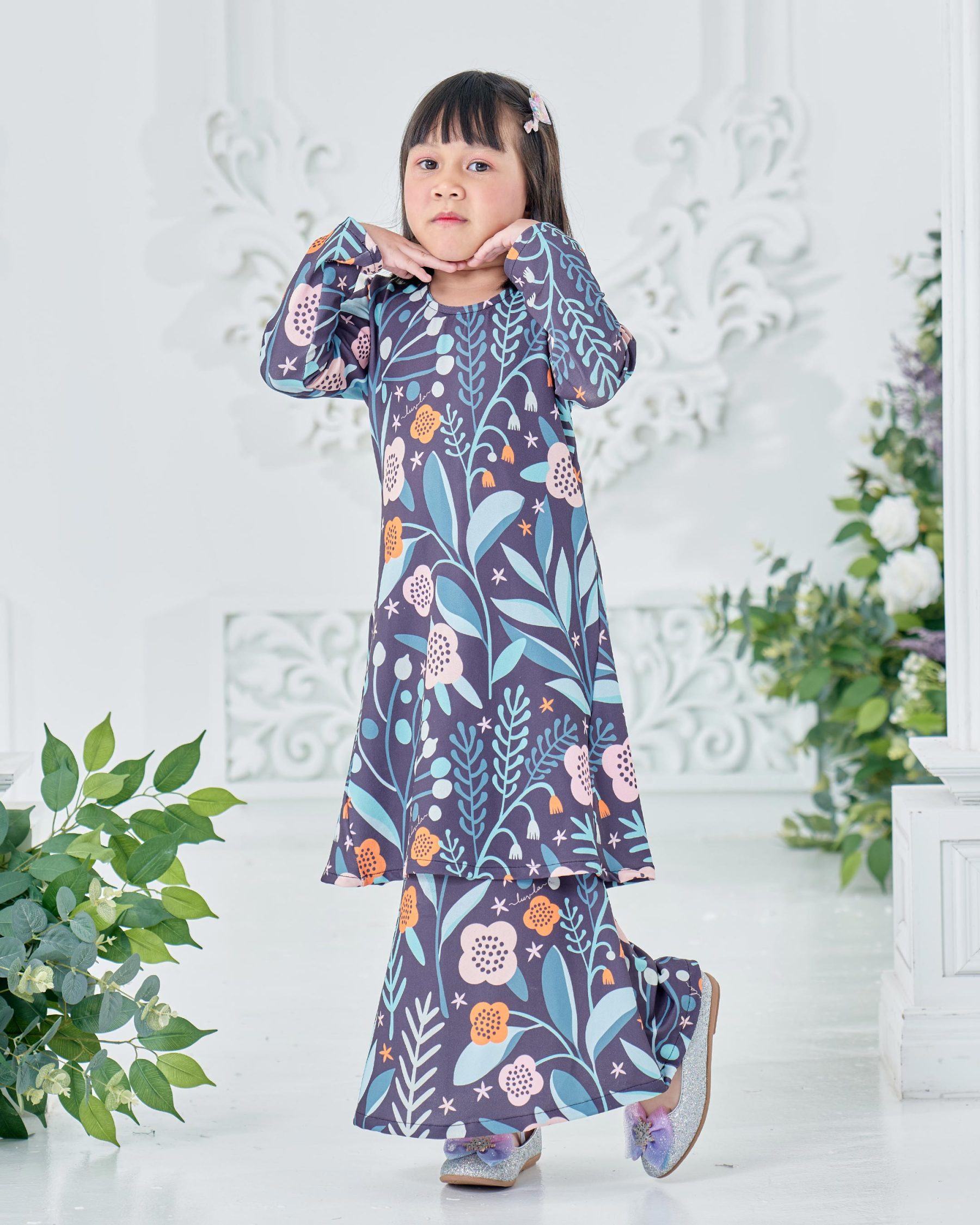 Baju Kurung Pahang Laura Printed Kids 8.0