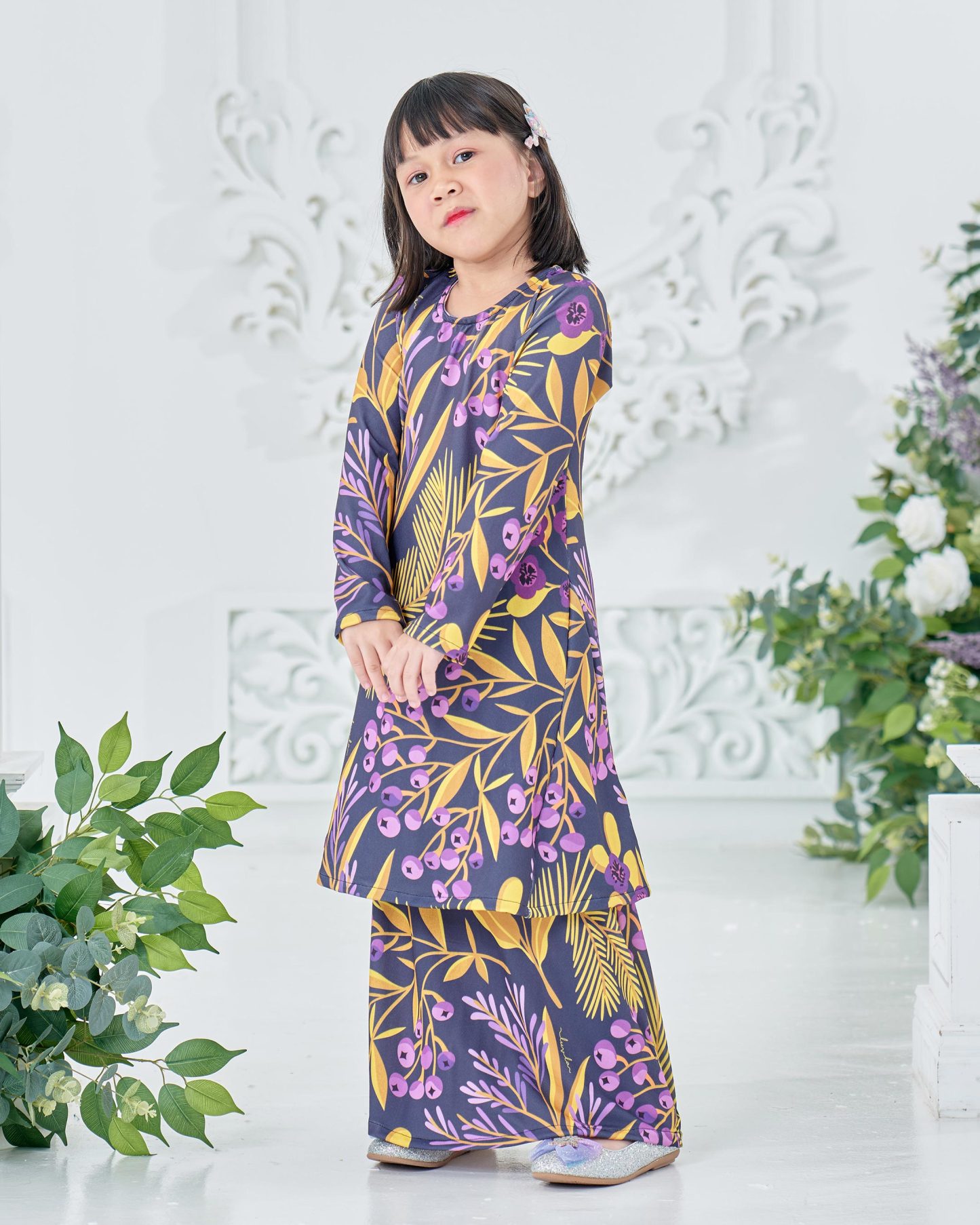 Baju Kurung Pahang Laura Printed Kids 8.0