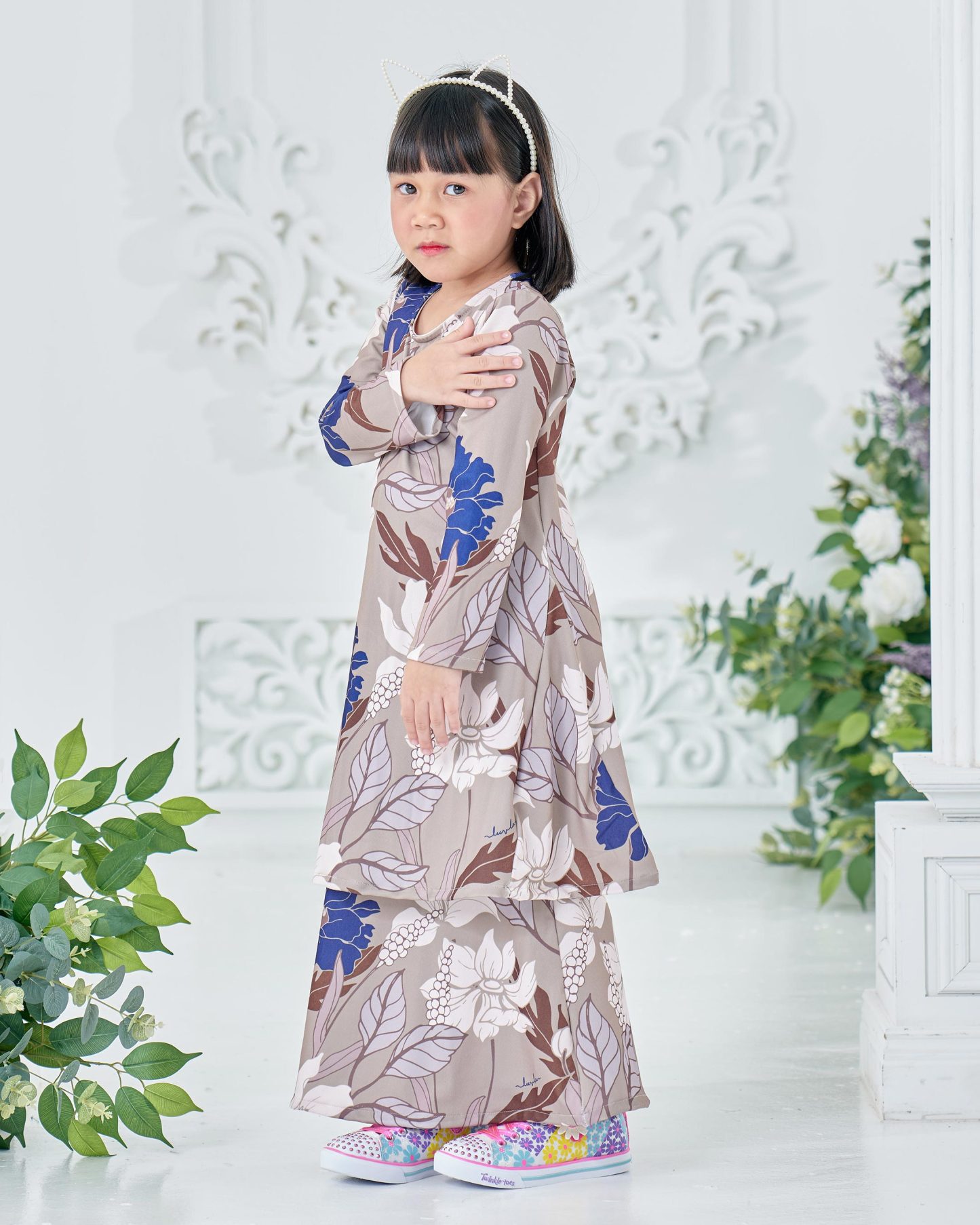 Baju Kurung Pahang Laura Printed Kids 8.0