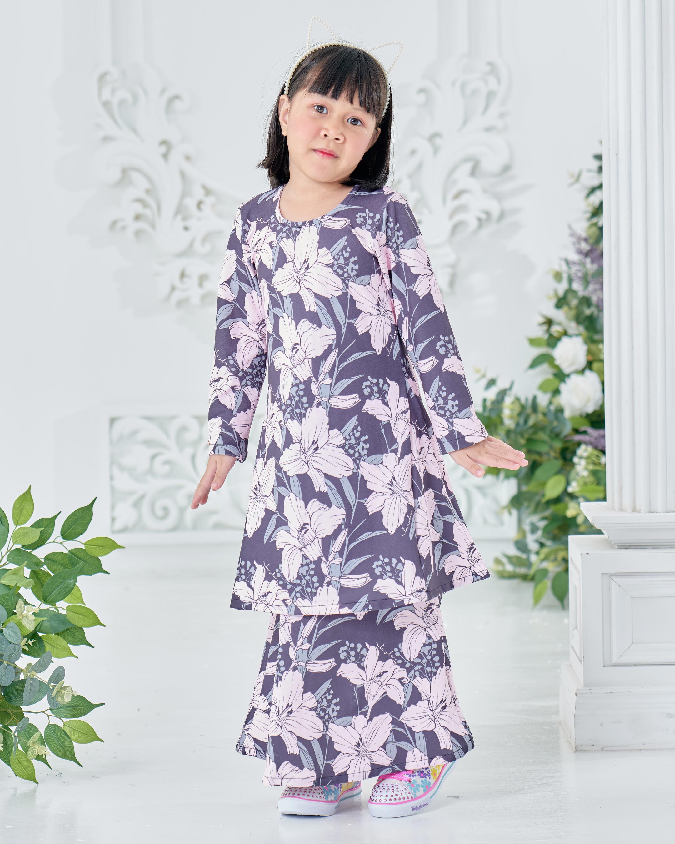 Baju Kurung Pahang Laura Printed Kids 8.0