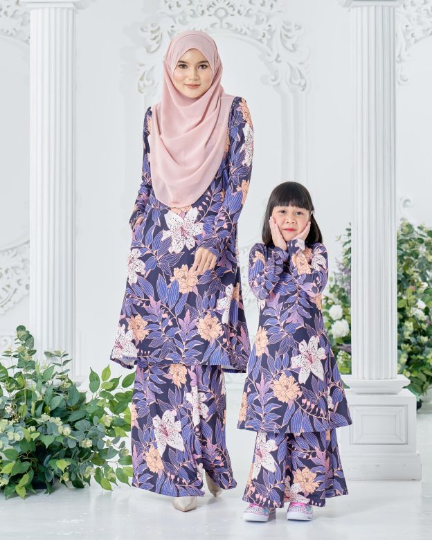 Baju Kurung Pahang Laura Printed Kids 8.0