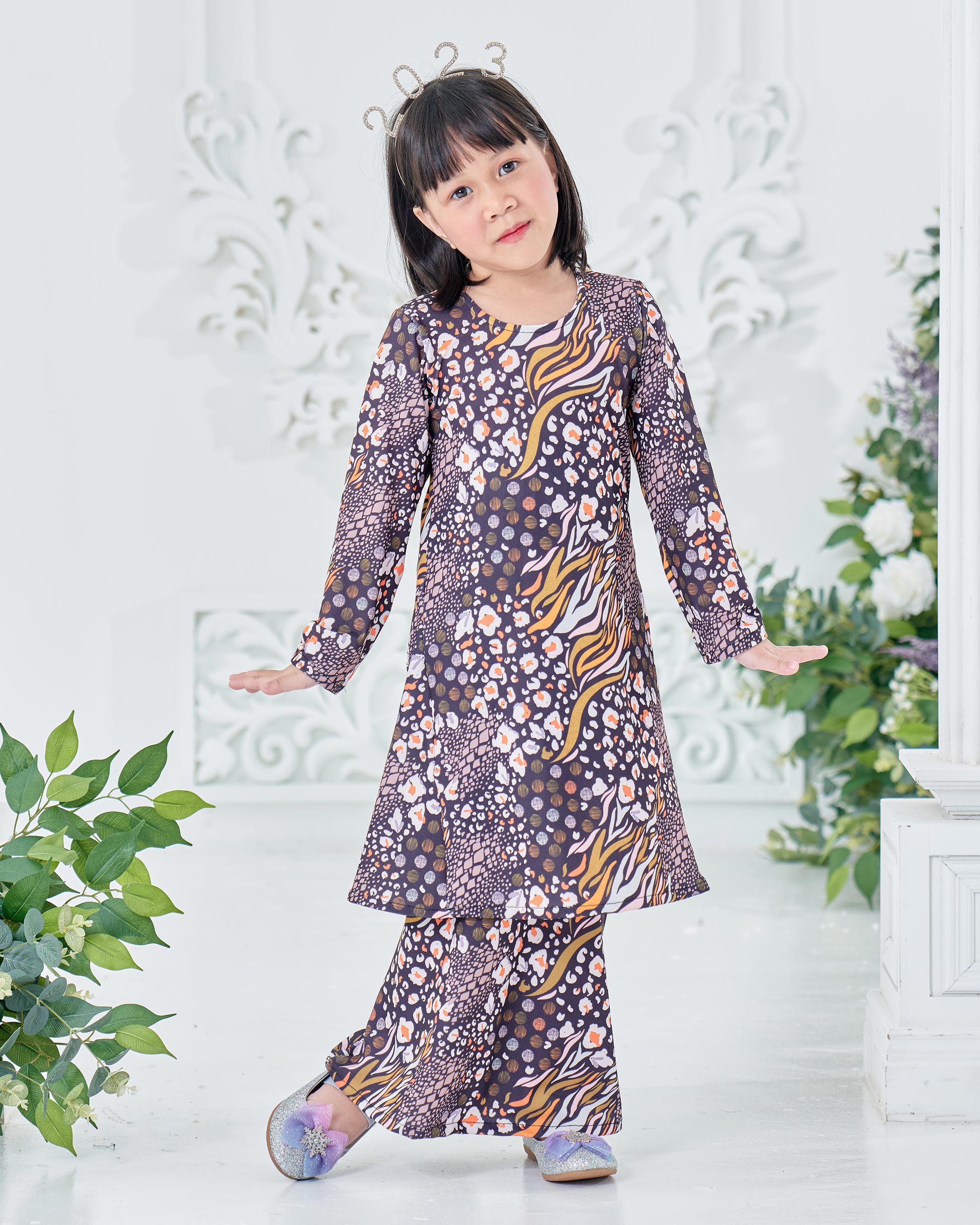 Baju Kurung Pahang Laura Printed Kids 8.0