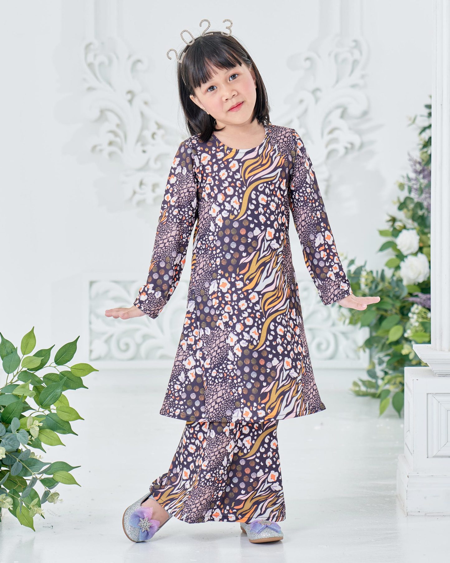 Baju Kurung Pahang Laura Printed Kids 8.0