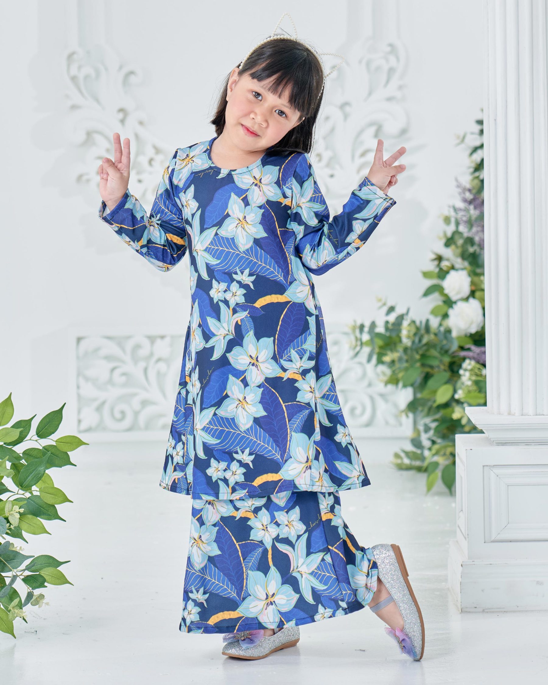 Baju Kurung Pahang Laura Printed Kids 8.0