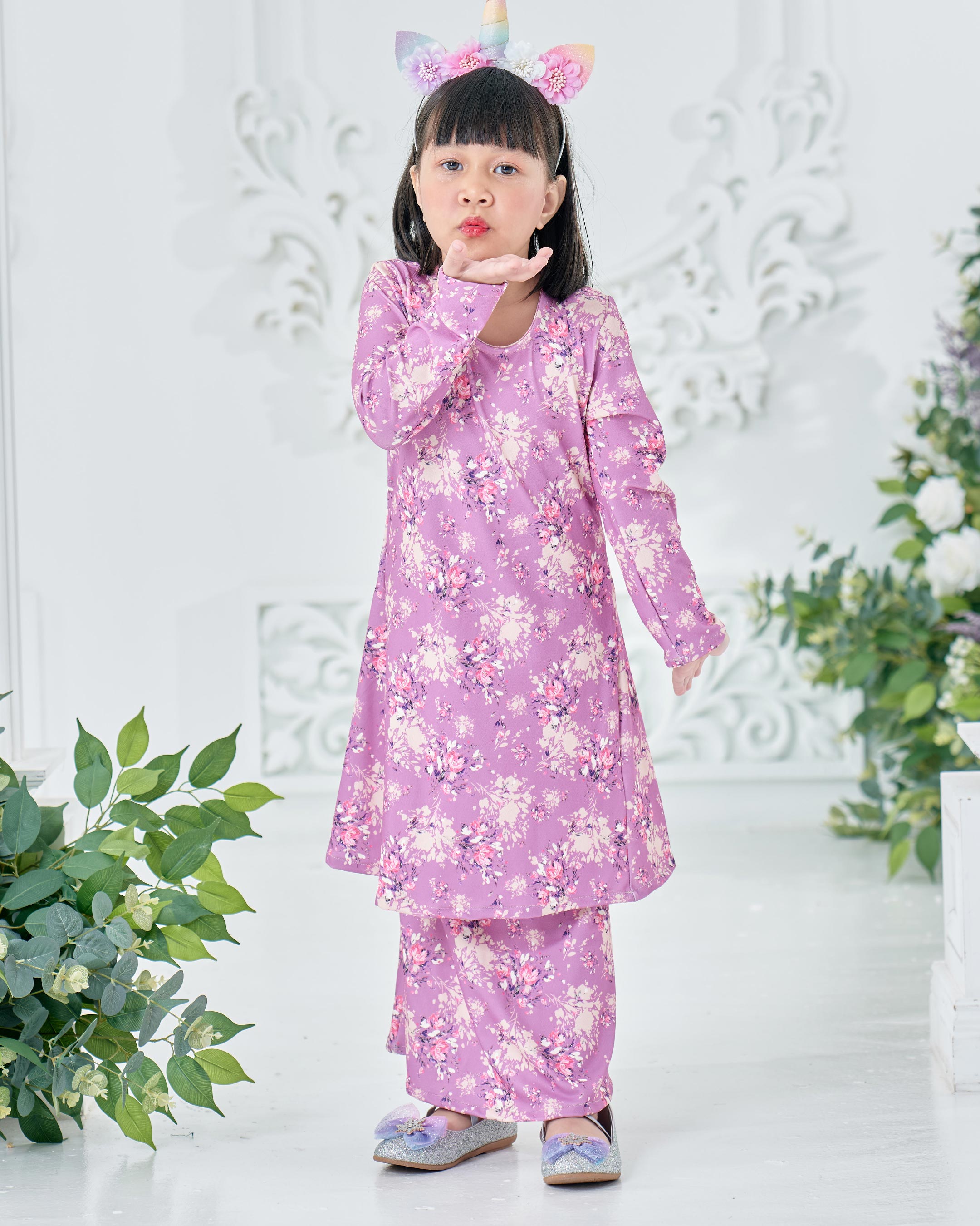 Baju Kurung Pahang Laura Printed Kids 8.0