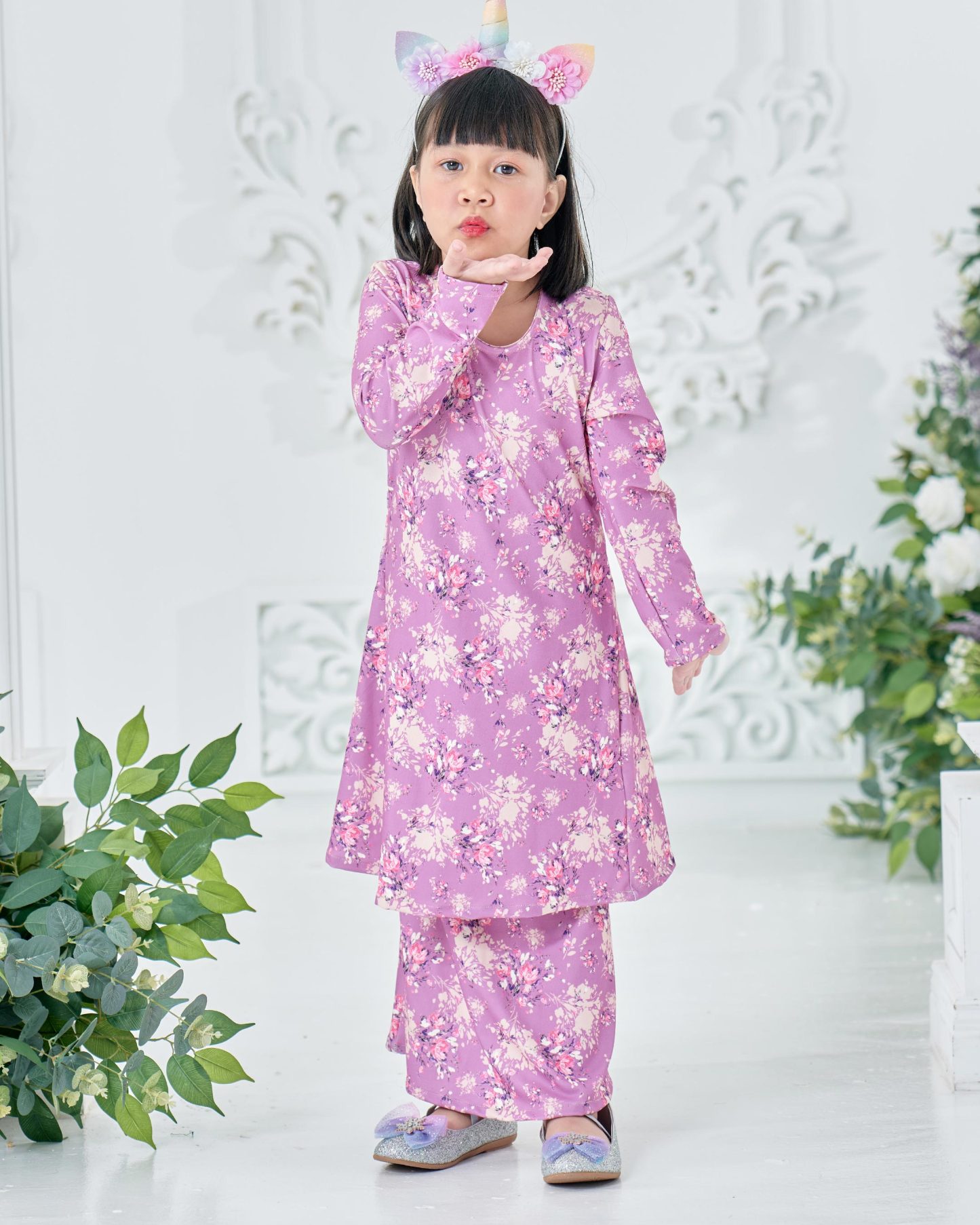 Baju Kurung Pahang Laura Printed Kids 8.0