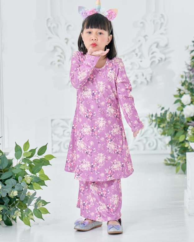 Baju Kurung Pahang Laura Printed Kids 8.0