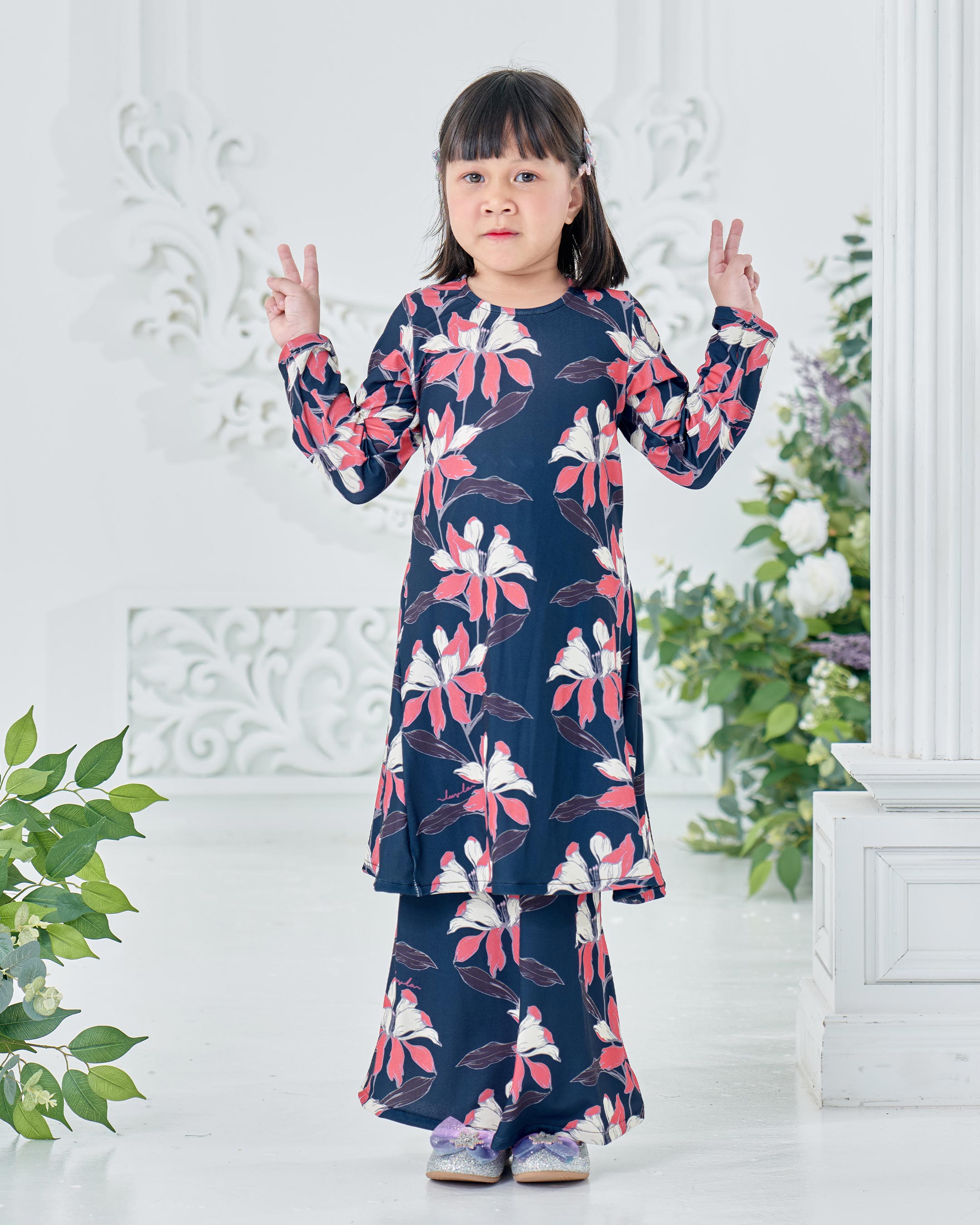 Baju Kurung Pahang Laura Printed Kids 8.0