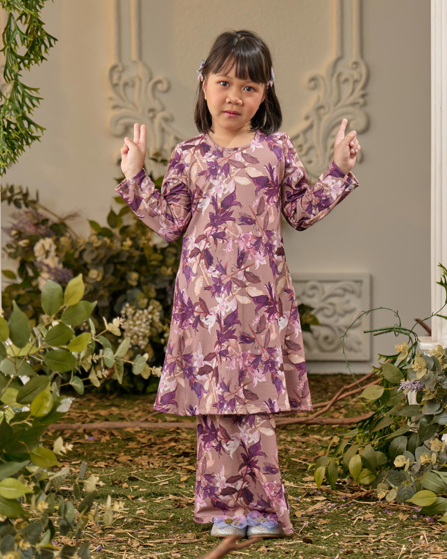 Baju Kurung Pahang Laura Printed Kids 8.0