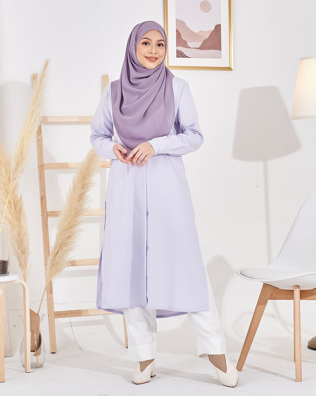 Long Top Lahiera Laluna X MCC - White Lilac