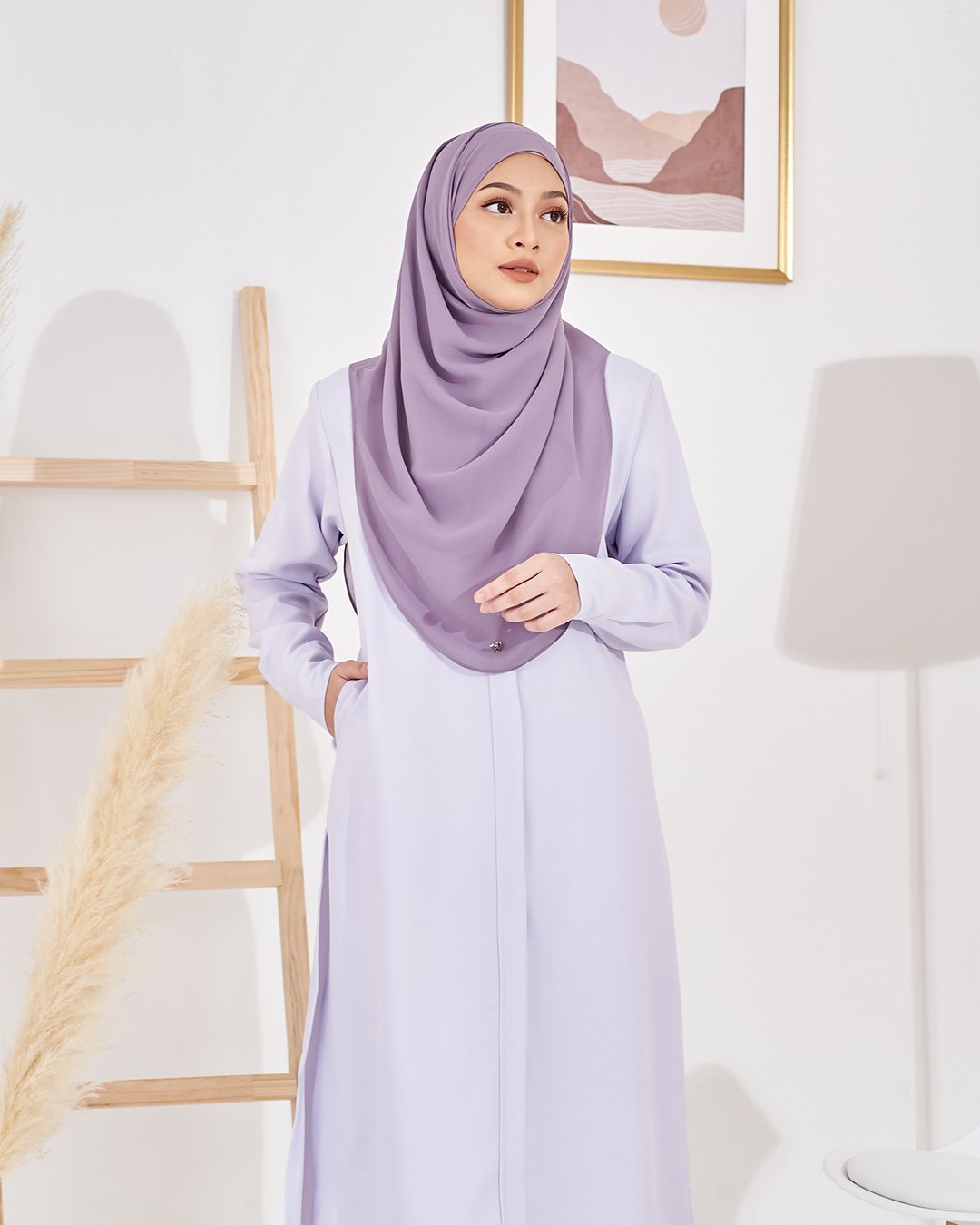 Long Top Lahiera Laluna X MCC - White Lilac