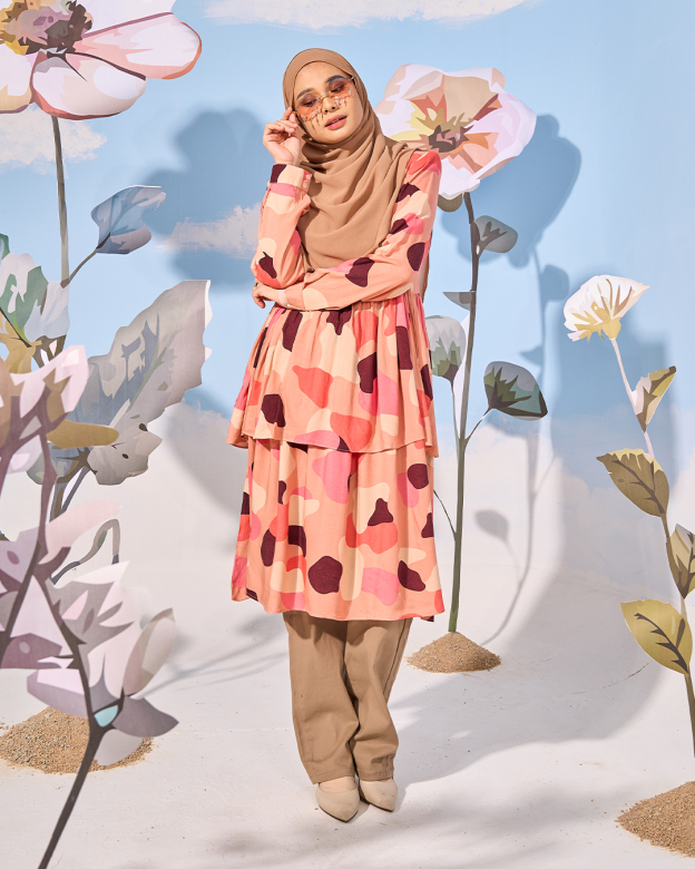 Long Top Lithe Laluna X MCC - Coral Salmon
