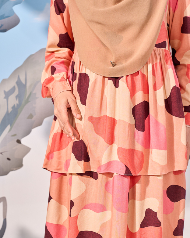 Long Top Lithe Laluna X MCC - Coral Salmon