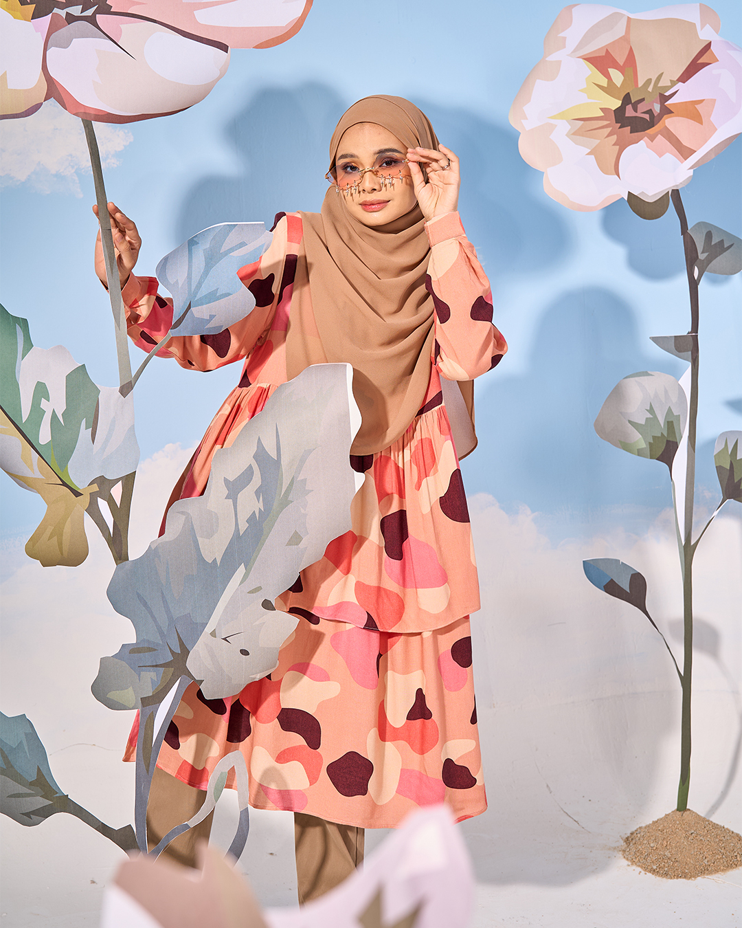 Long Top Lithe Laluna X MCC - Coral Salmon